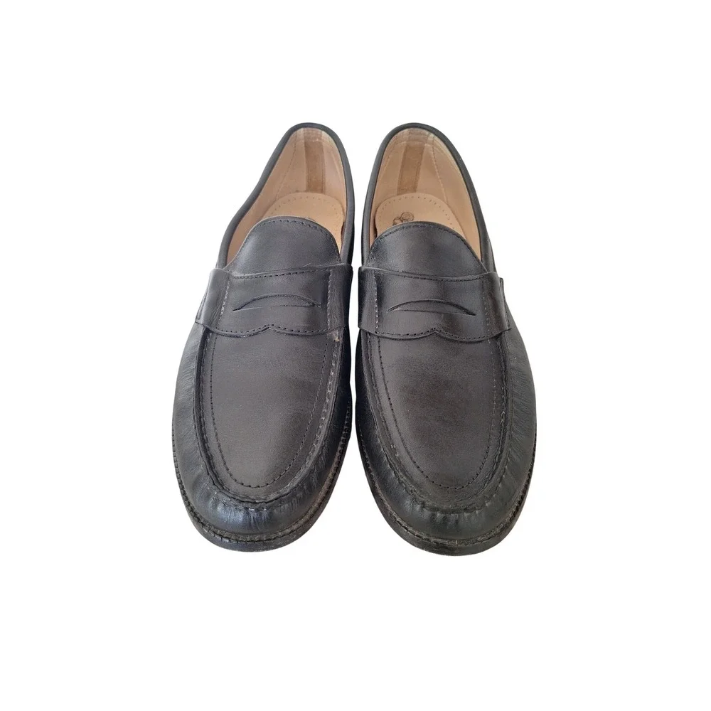 SAS San Antonio Shoemakers Black Leather Penny Loafers Mens 9.5 M E6943838 5